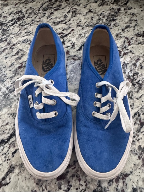 Vans Shoes - Vans Women’s Suede Low-Top Sneakers - Royal Blue with White Laces